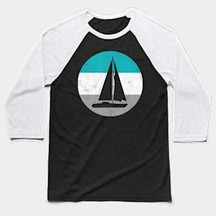 Sailboat Sailing Retro Baseball T-Shirt